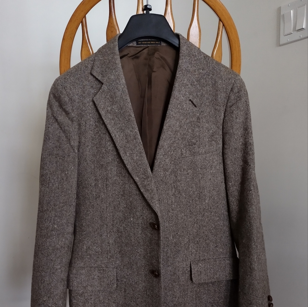 Tweed slim fit suit Jacket R38 W35 & Clarks Leather Boots US8.5